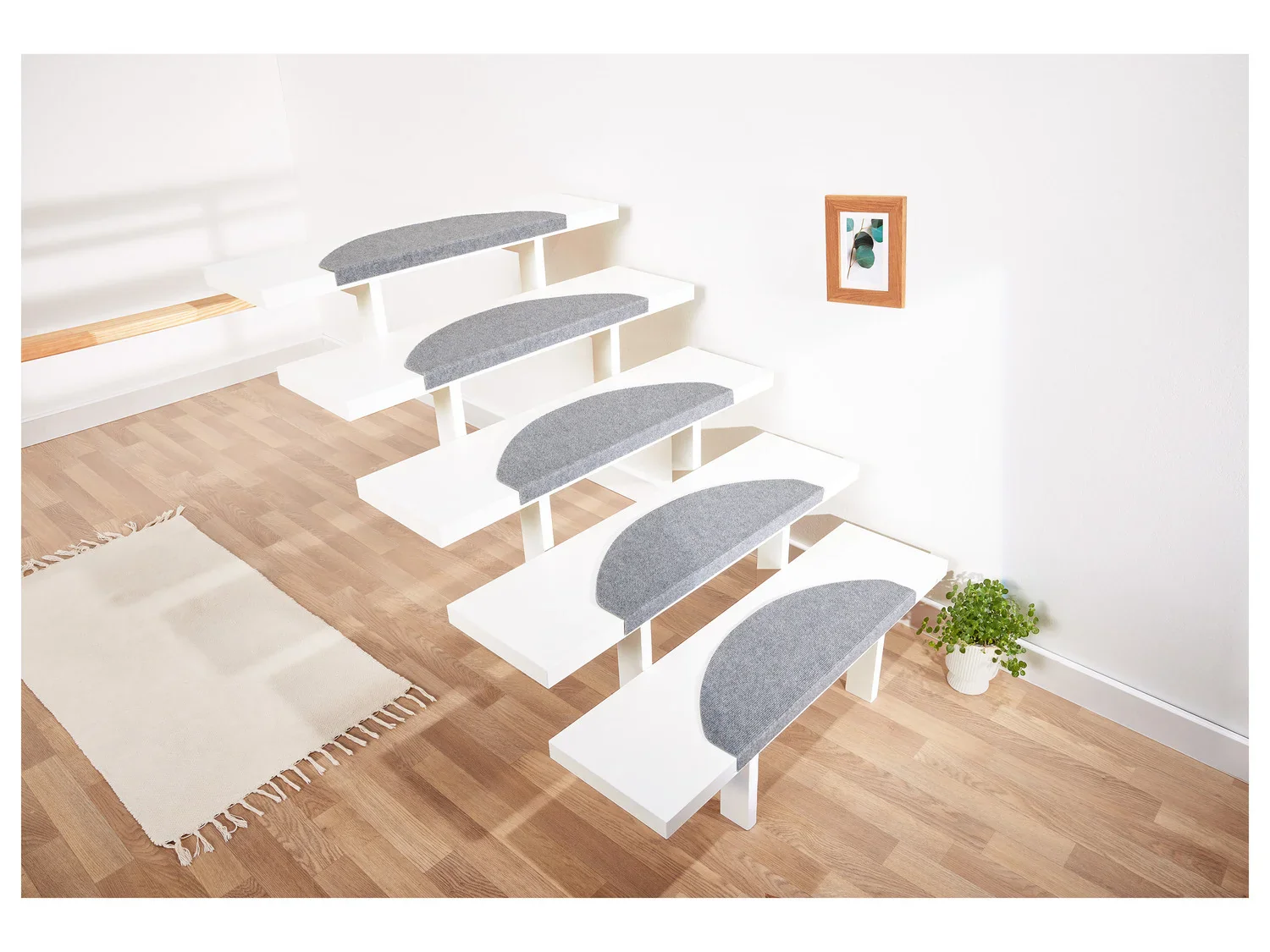 LIVARNO home Set de 15 tapis de marches d'escalier