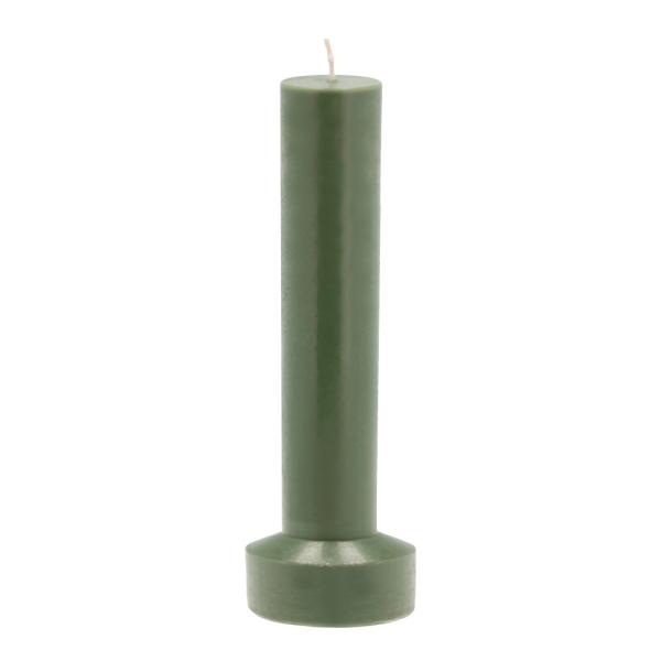 Styles kubbelys 8x23 cm parafin/stearin dark green