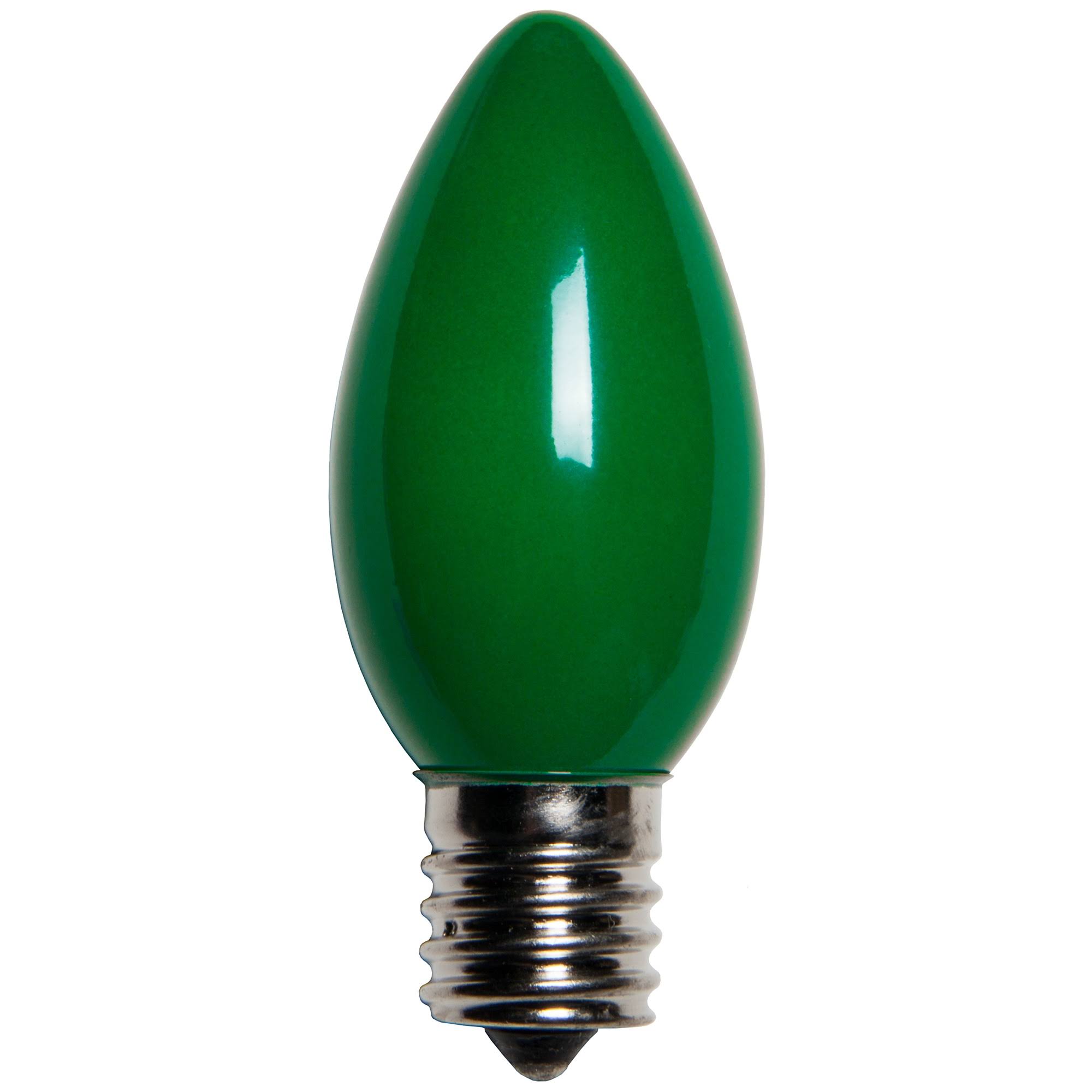 Wintergreen Lighting C9 Set of 25 Christmas Light Bulbs - Green - 7 W