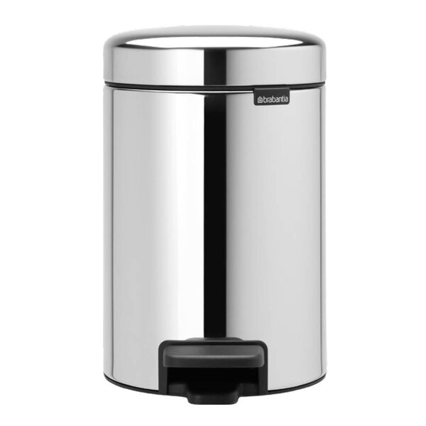 NewIcon pedalbøtte 3L blankt stål