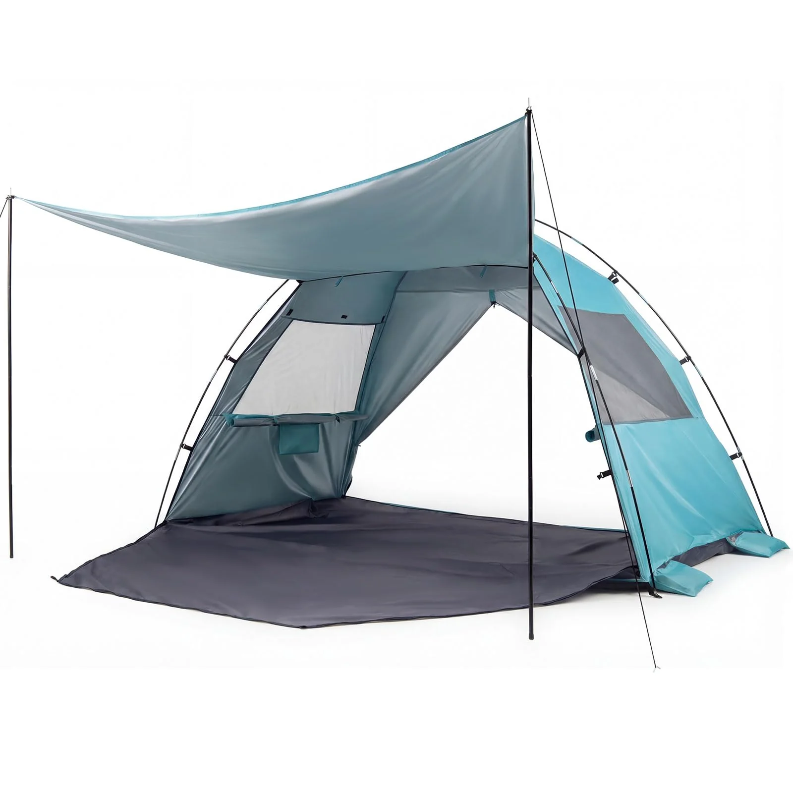 Tangkula 3/4/5/6 Person Pop Up Beach Tent with Canopy