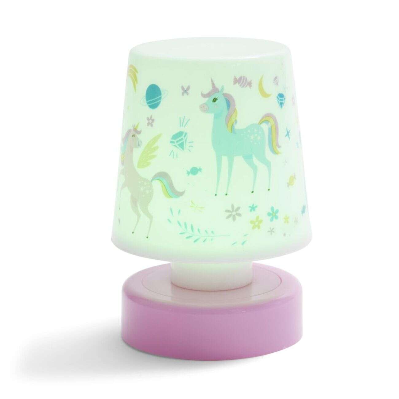 Veilleuse à LED licorne ou astronaute H11,5cm (2 modèles)