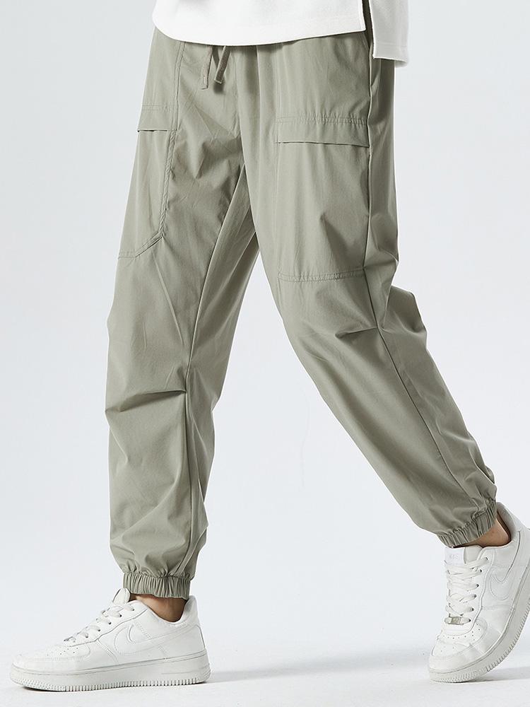 Pantalon cargo parachute à taille élastique
