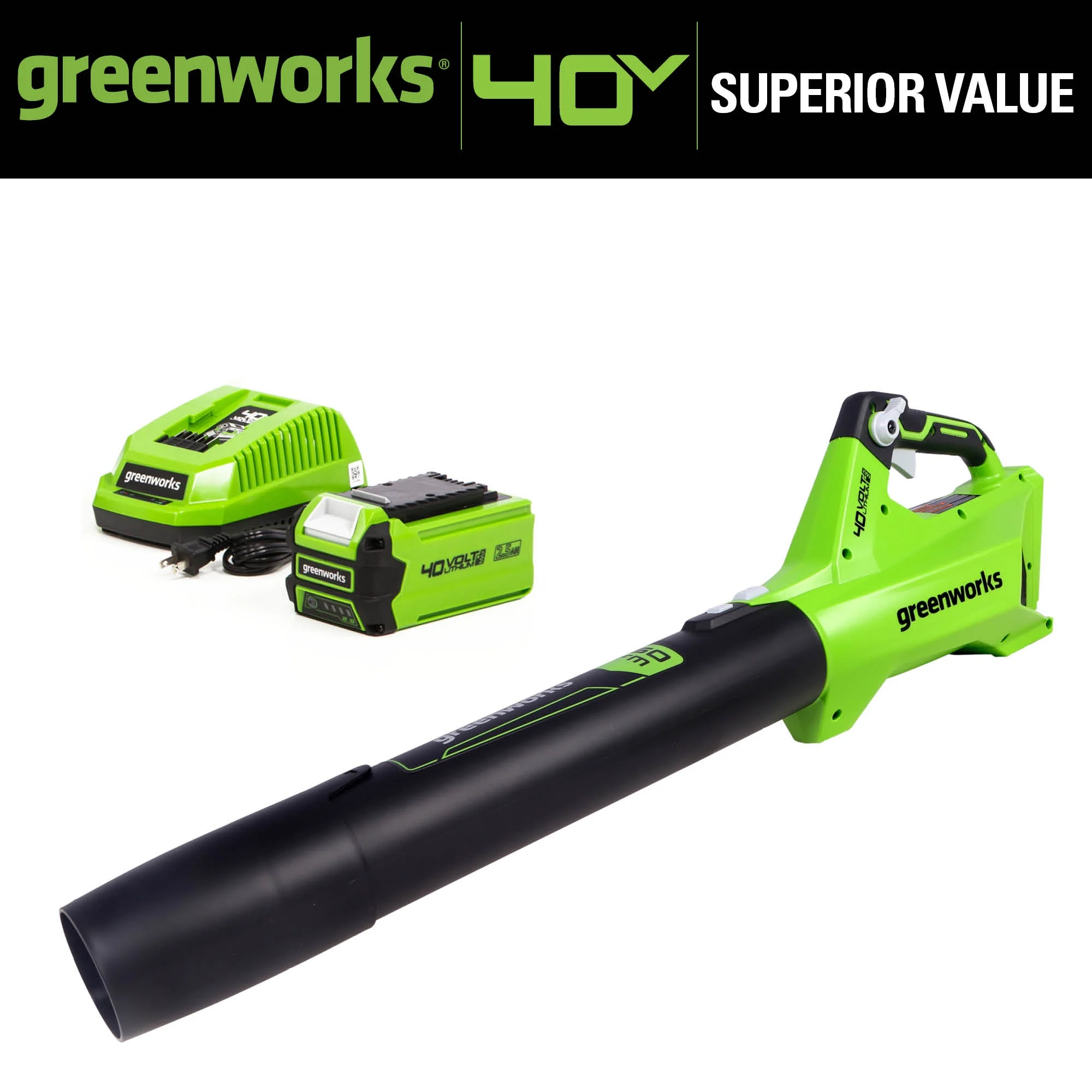 40V 120 Mph at 450 Cfm Axial Blower with 2.5Ah Battery Charger 2411902 - Image 3