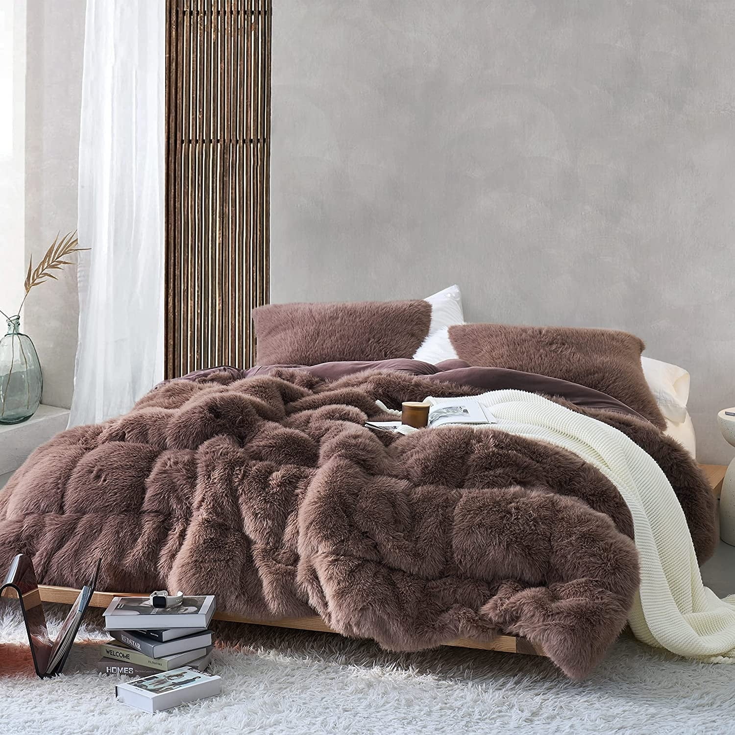 Coma Inducer Messy Hair Day - ? Oversized Comforter - Chocolate Taupe Twin XL(Twin XL - Chocolate Taupe - 1 Piece)
