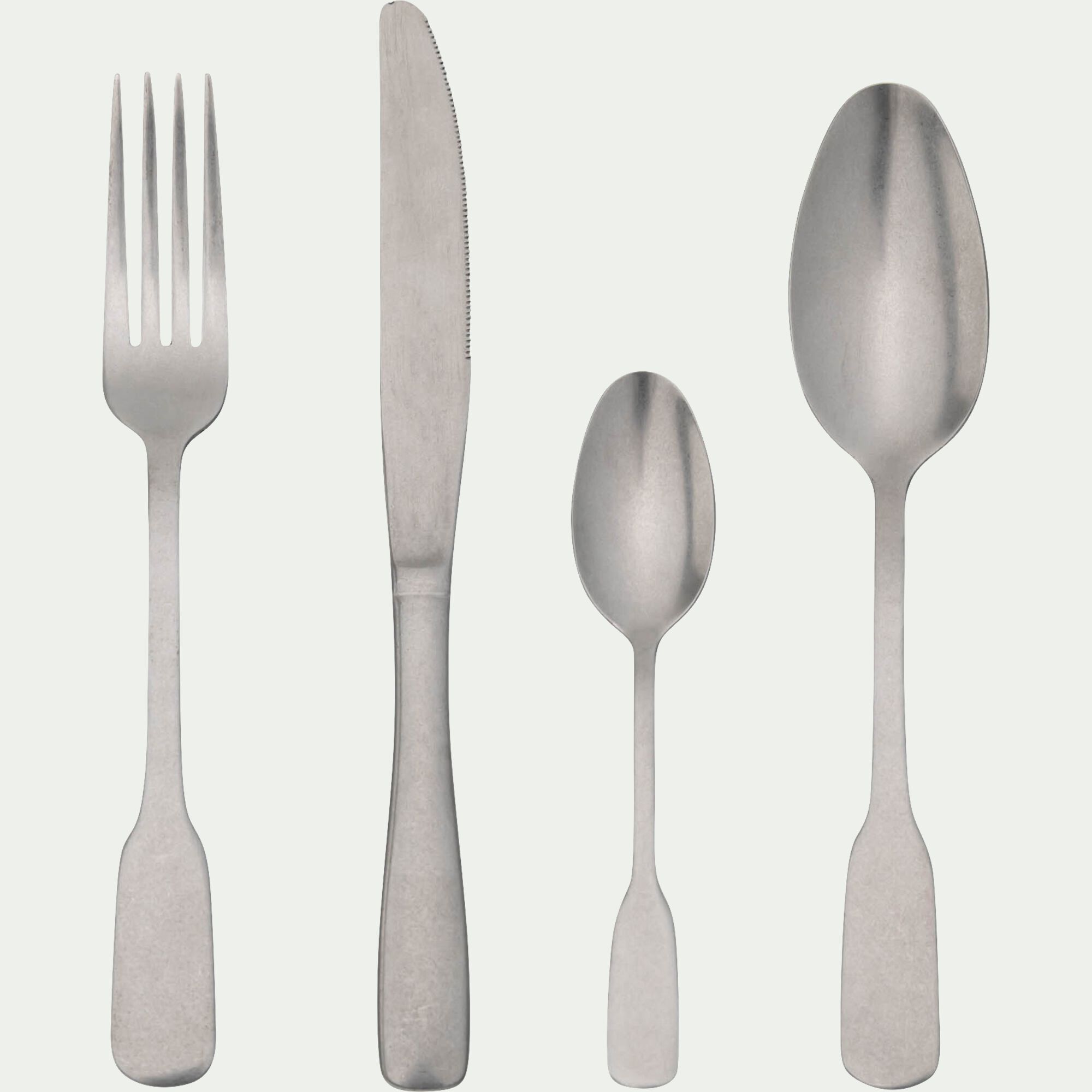 CROCUS - Ménagère 24 pièces en inox - gris métallisé