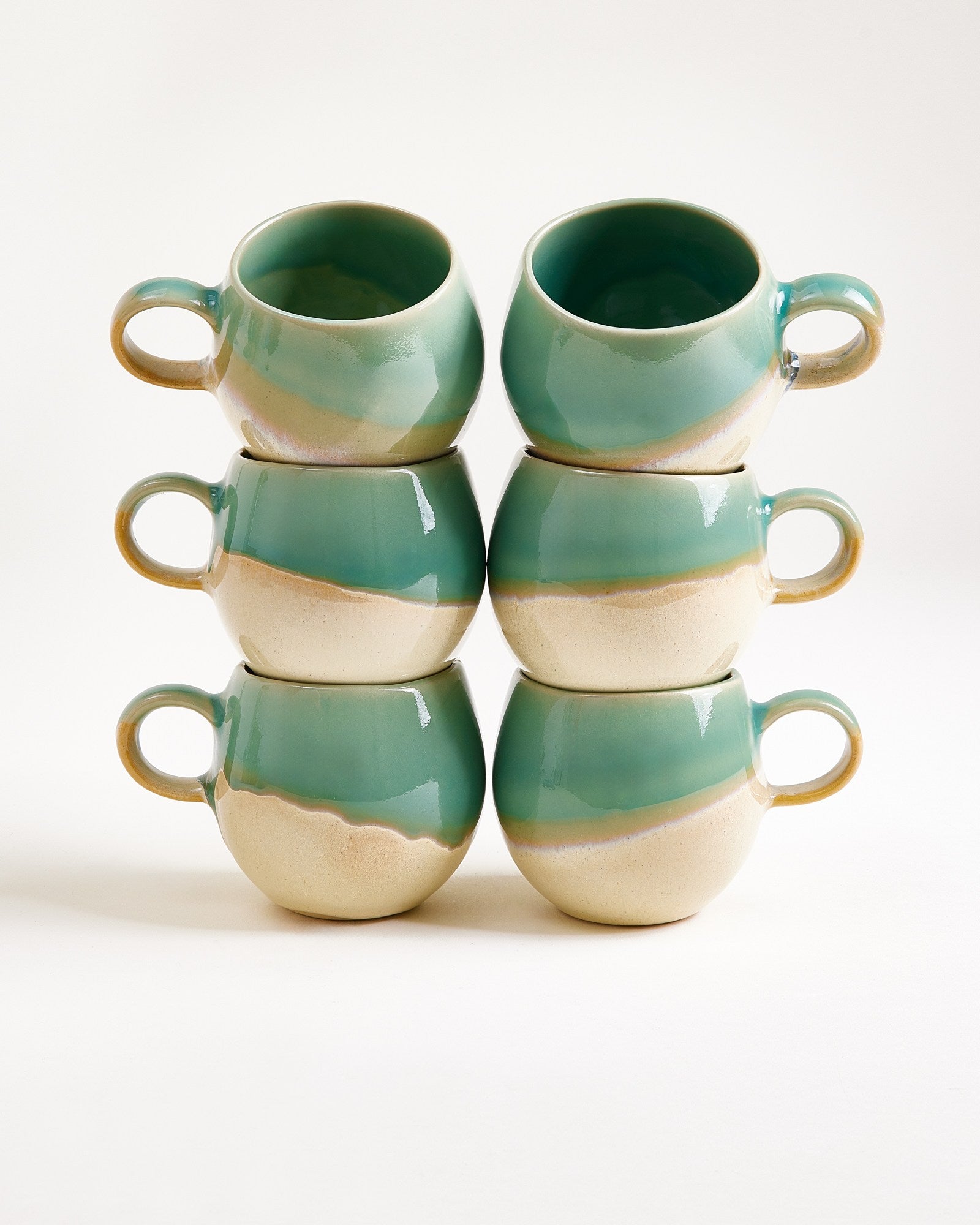 BICA - SMALL MUG LIGHT GREEN SAND SET OF 6