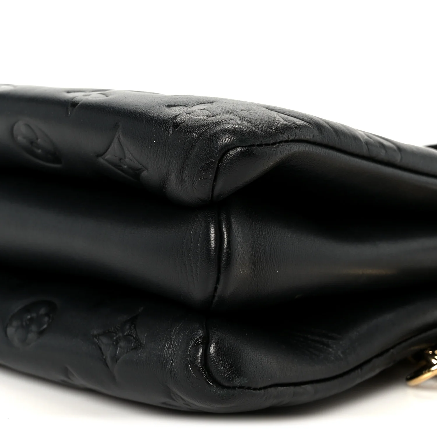 Lambskin Embossed Monogram Coussin PM Black