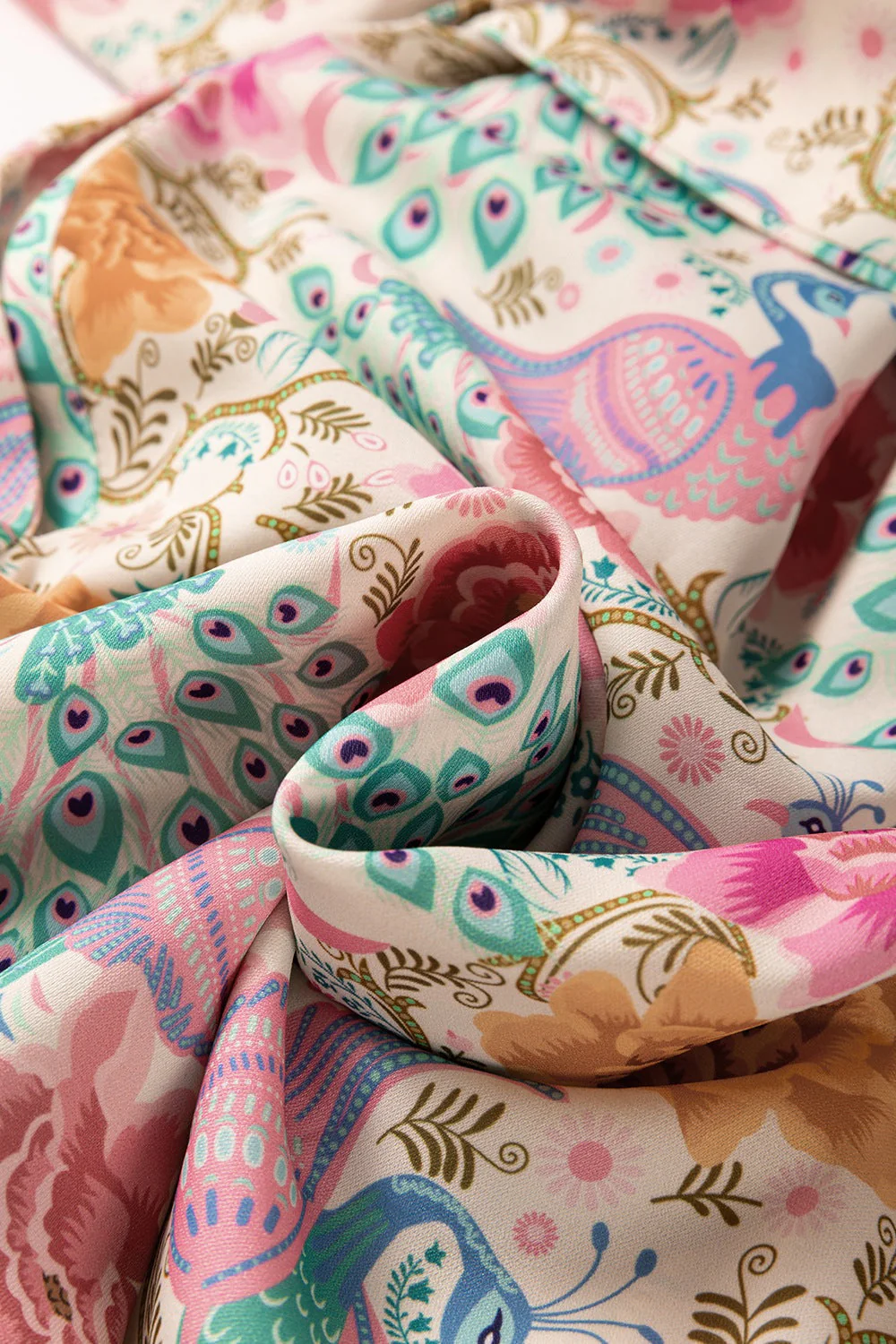 Sophie Paris | Robe à col cranté imprimée avec manches lanterne