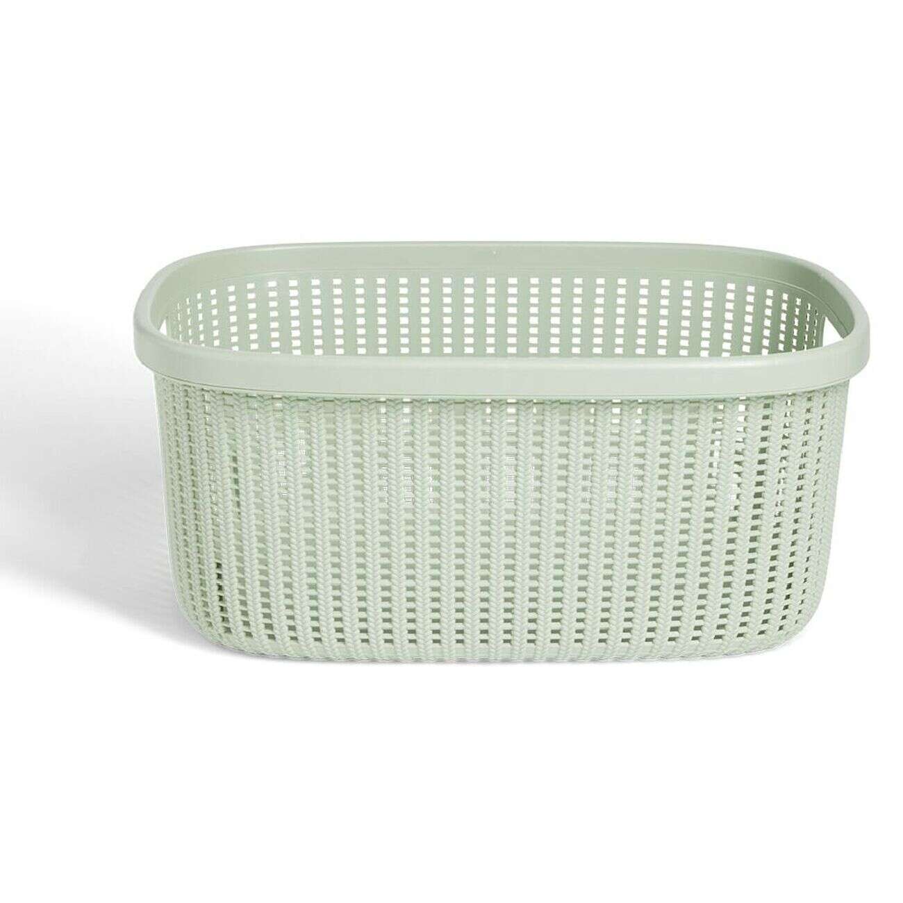 Panière à linge 32L 52x23x37,2cm plastique vert