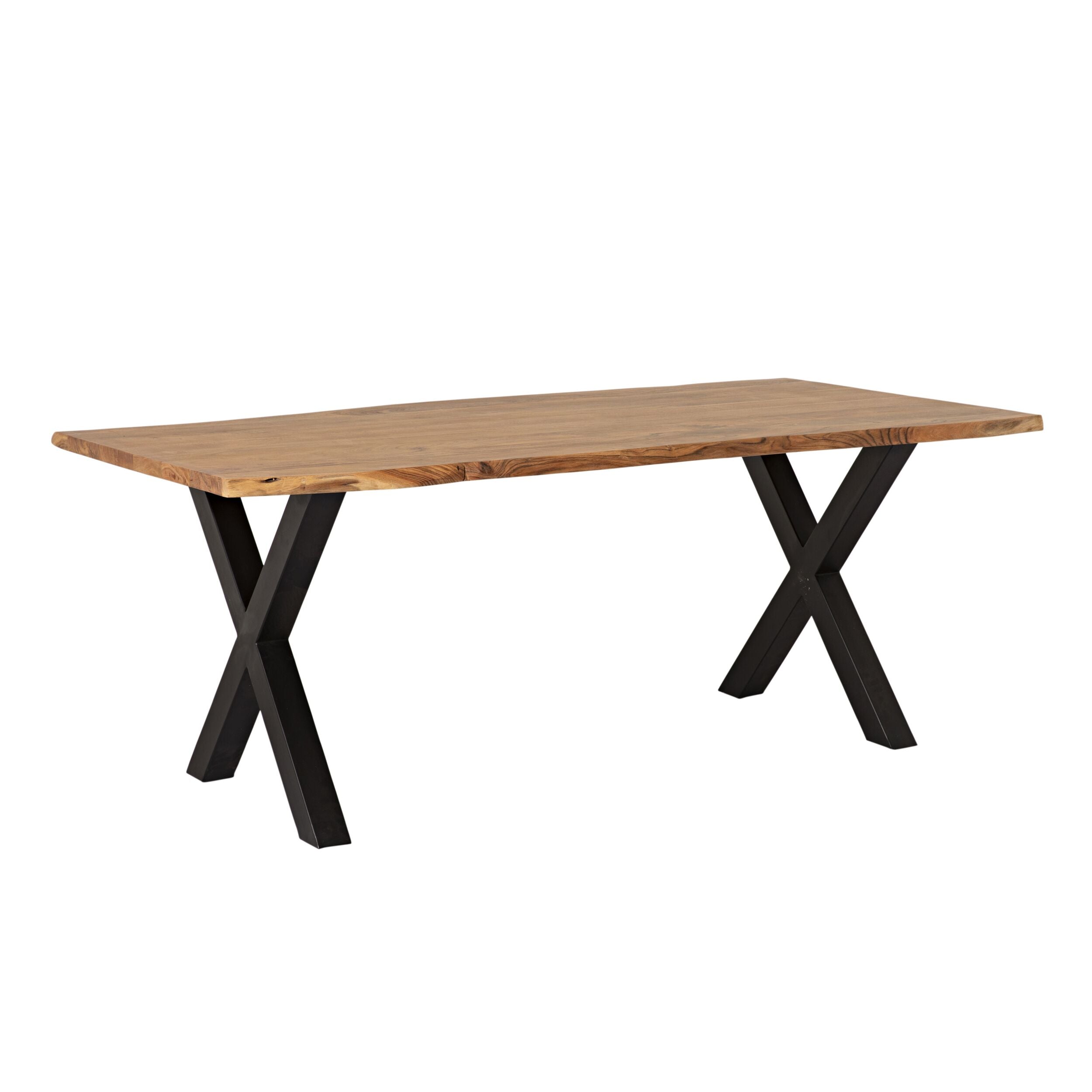 Acacia Live Edge Solid Timber Dining Table 200cm