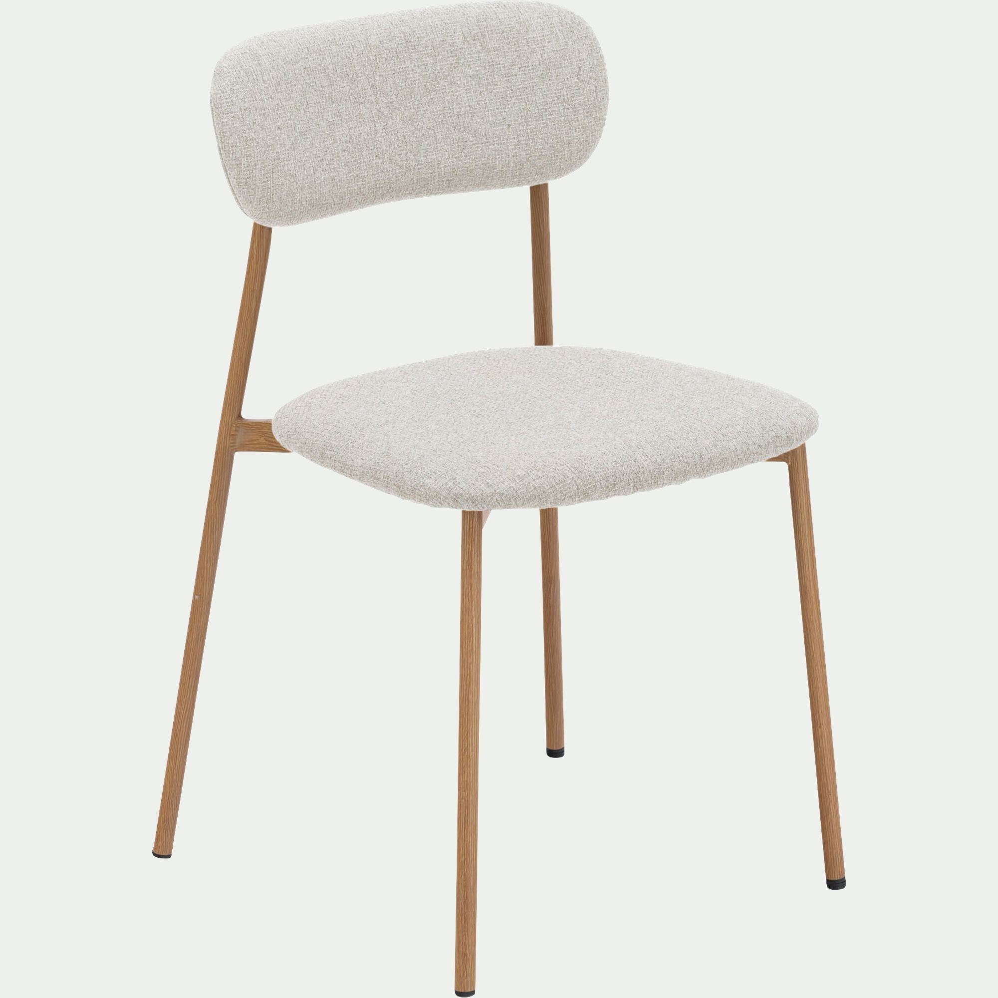 NOVES - Chaise de repas en tissu - beige