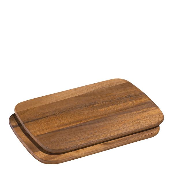 Lite serveringsbrett 2 stk 28x20 cm akasie