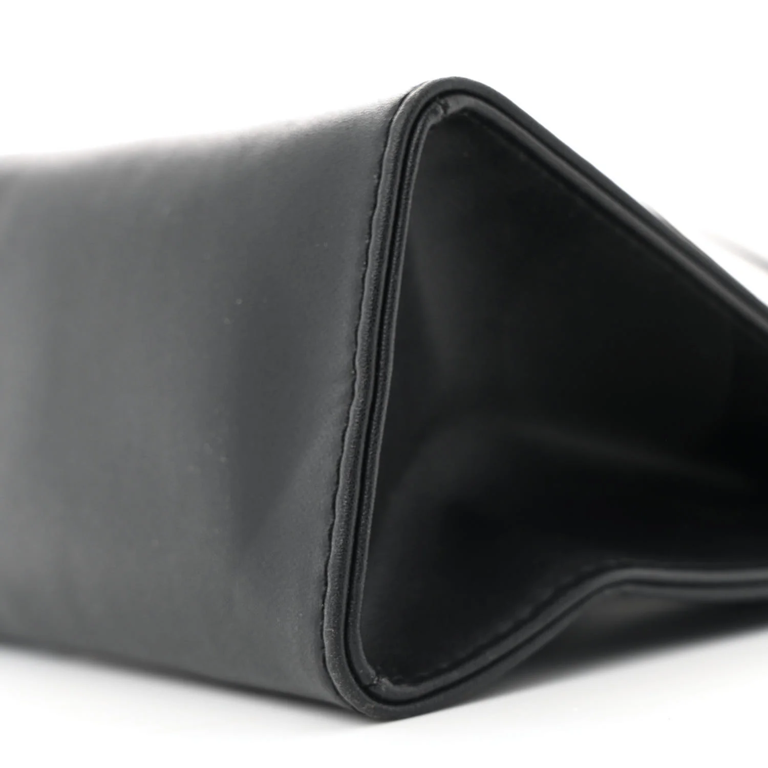 Vegan Leather Small Shopping Bag Black