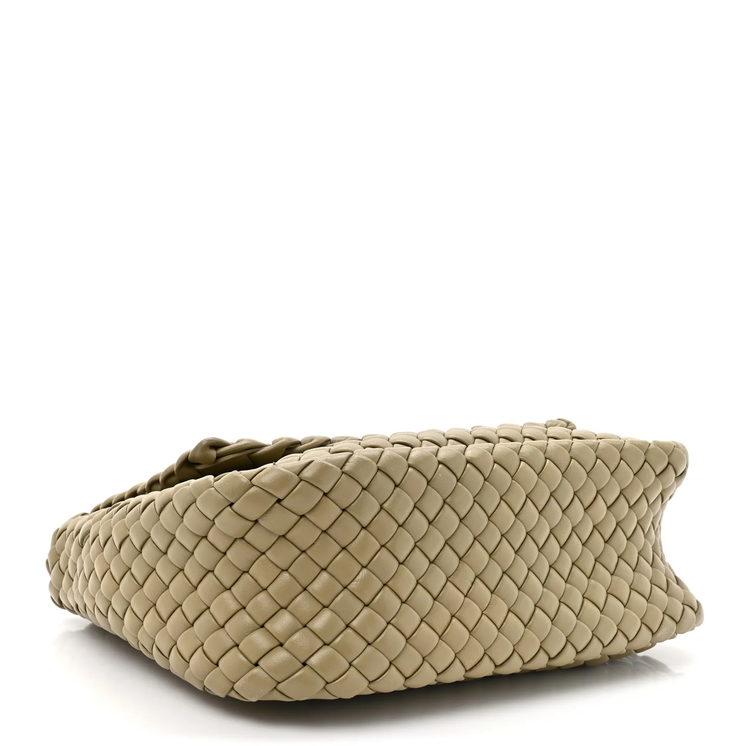 Nappa Intrecciato Small Cobble Shoulder Bag Camel