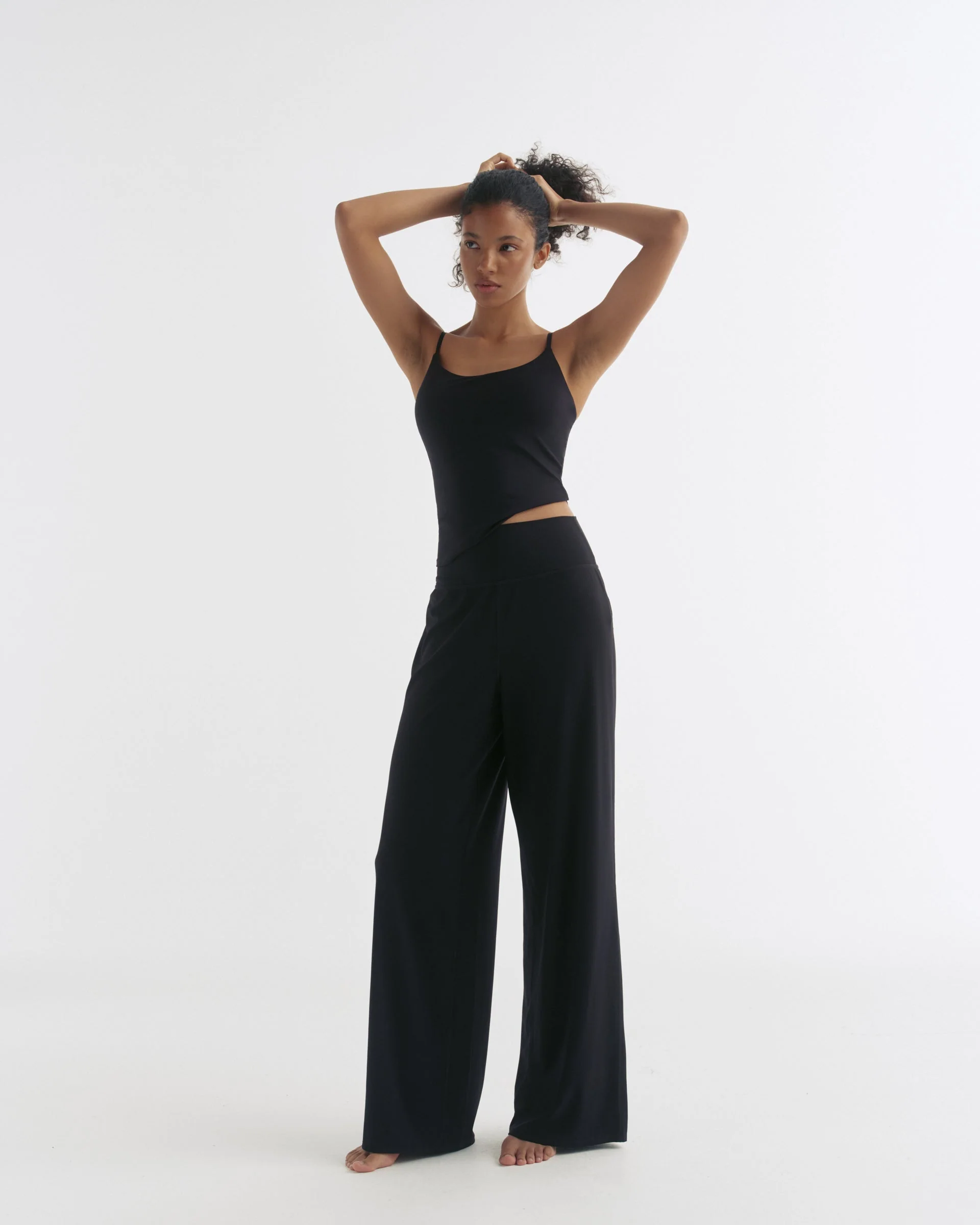 Wide Leg Yoga Pant - Black