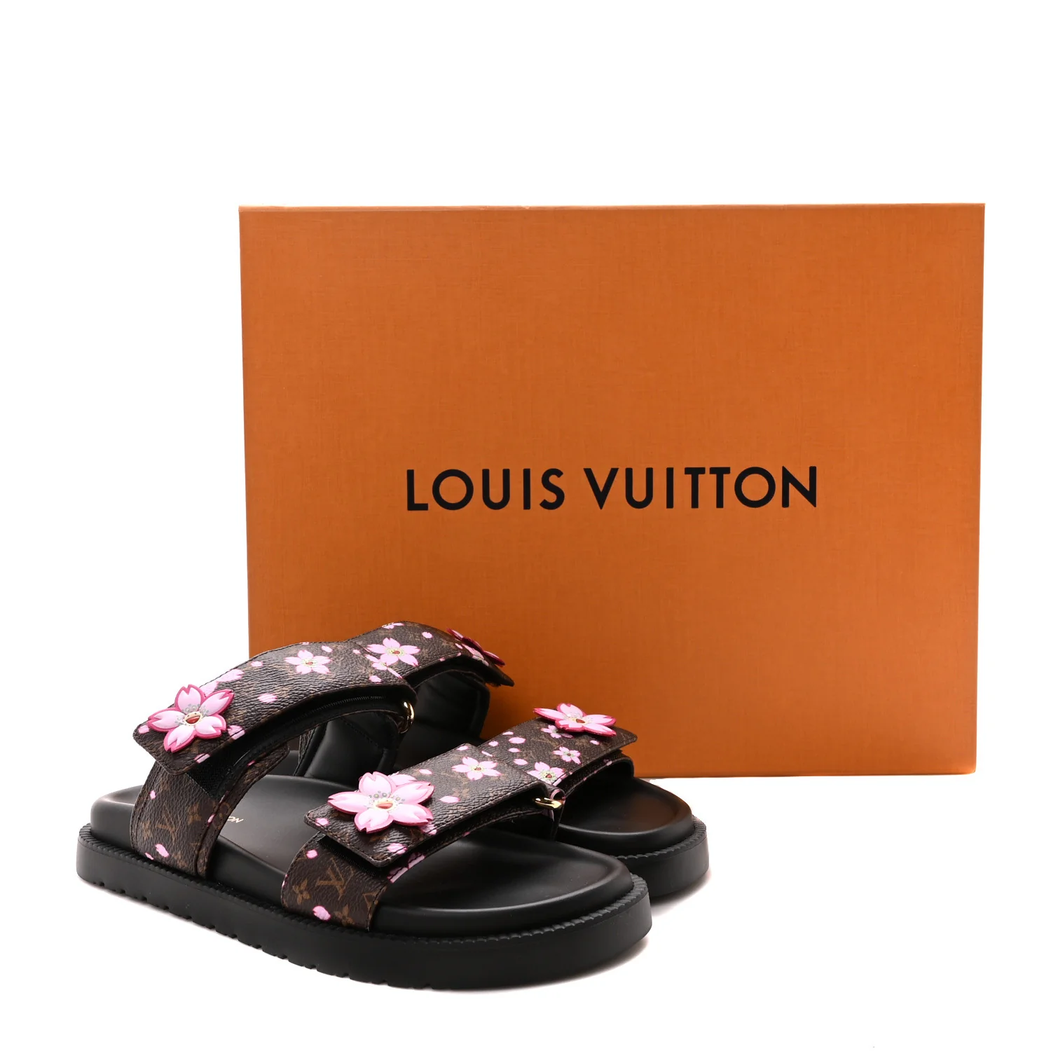 LV X TM Monogram LV Sunset Flat Comfort Mule 35 Sakura Brown