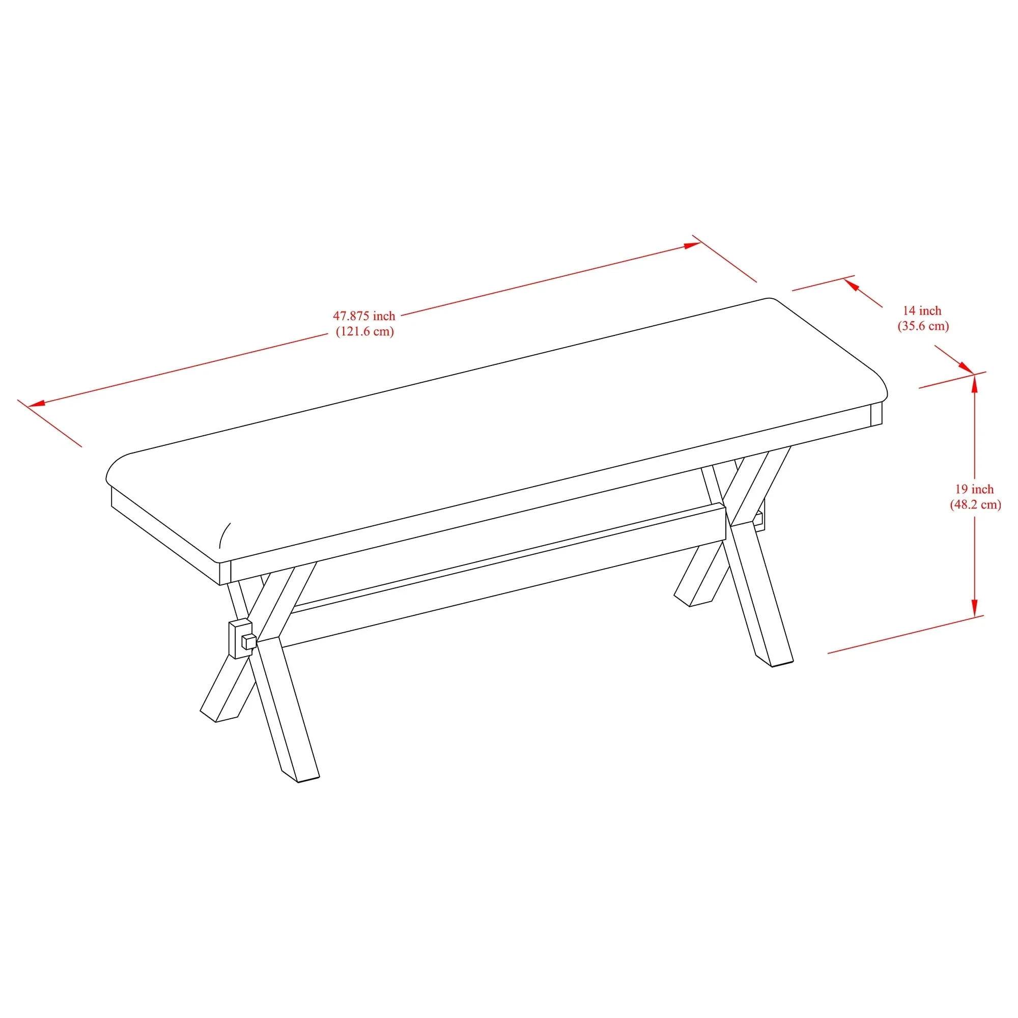 Better Homes & Gardens Maddox Bench, Espresso