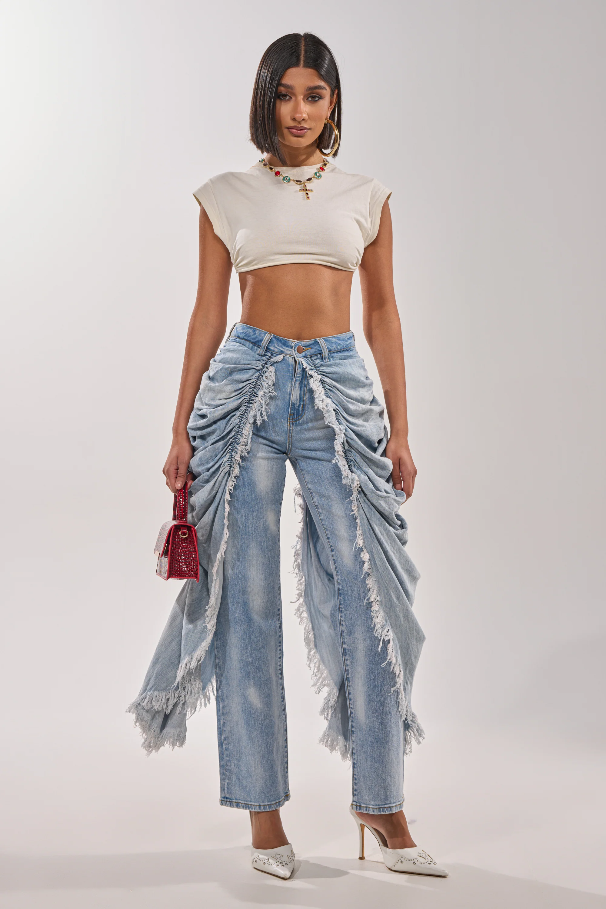 ALL OVER THE PLACE DENIM PANT - Akira Store