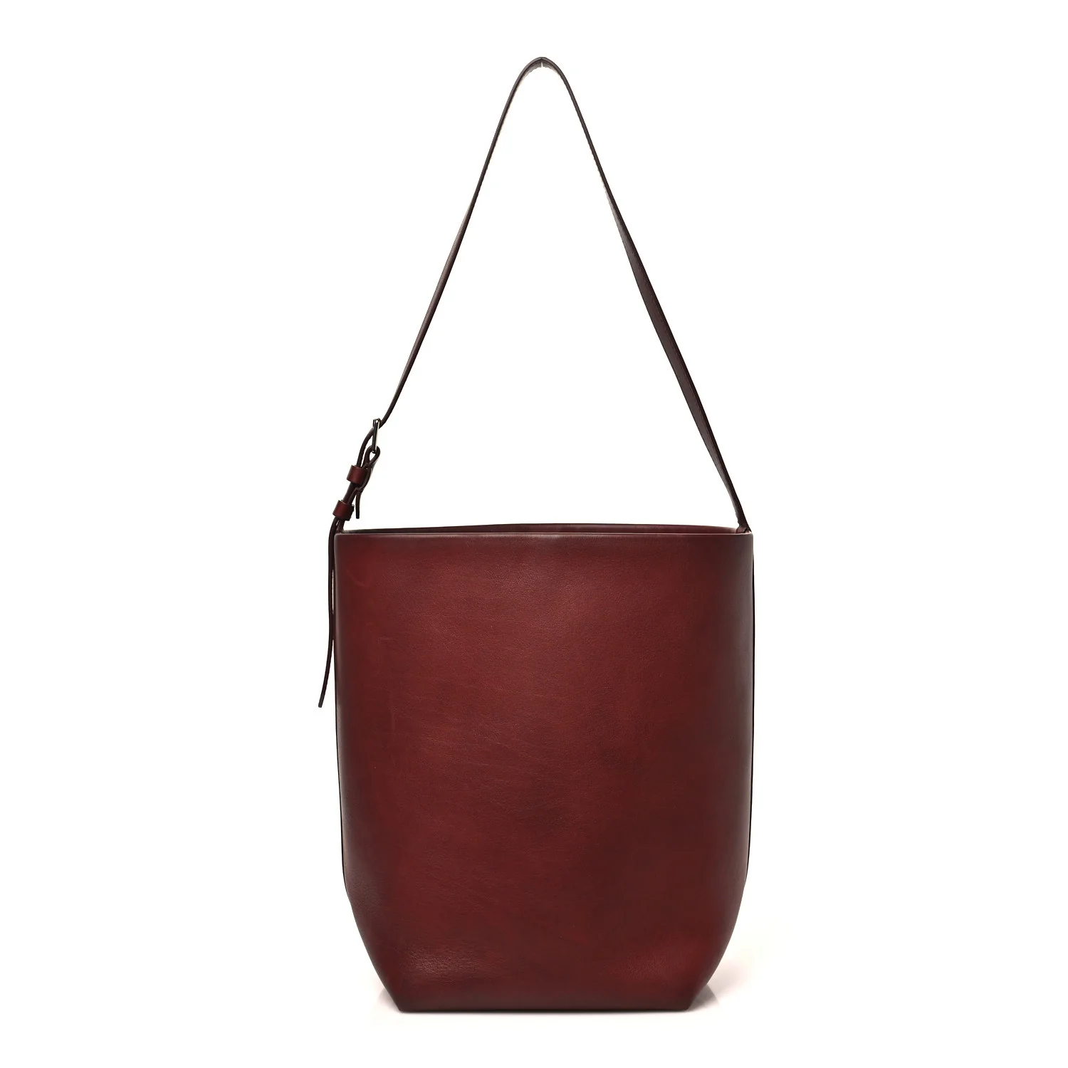 Polished Saddle Calfskin Medium N/S Park Tote Burnt Wood
