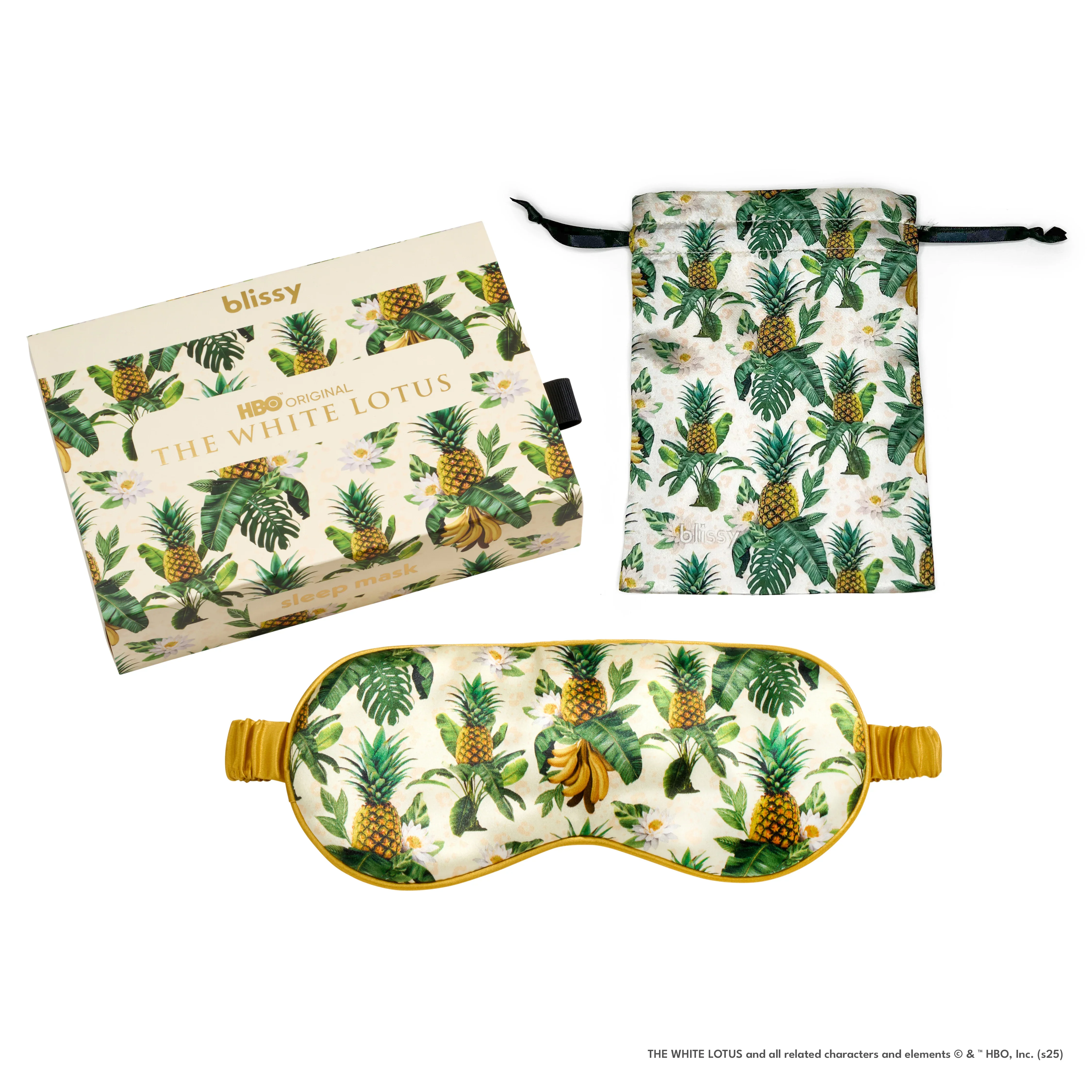 Sleep Mask - White Lotus - Pineapple