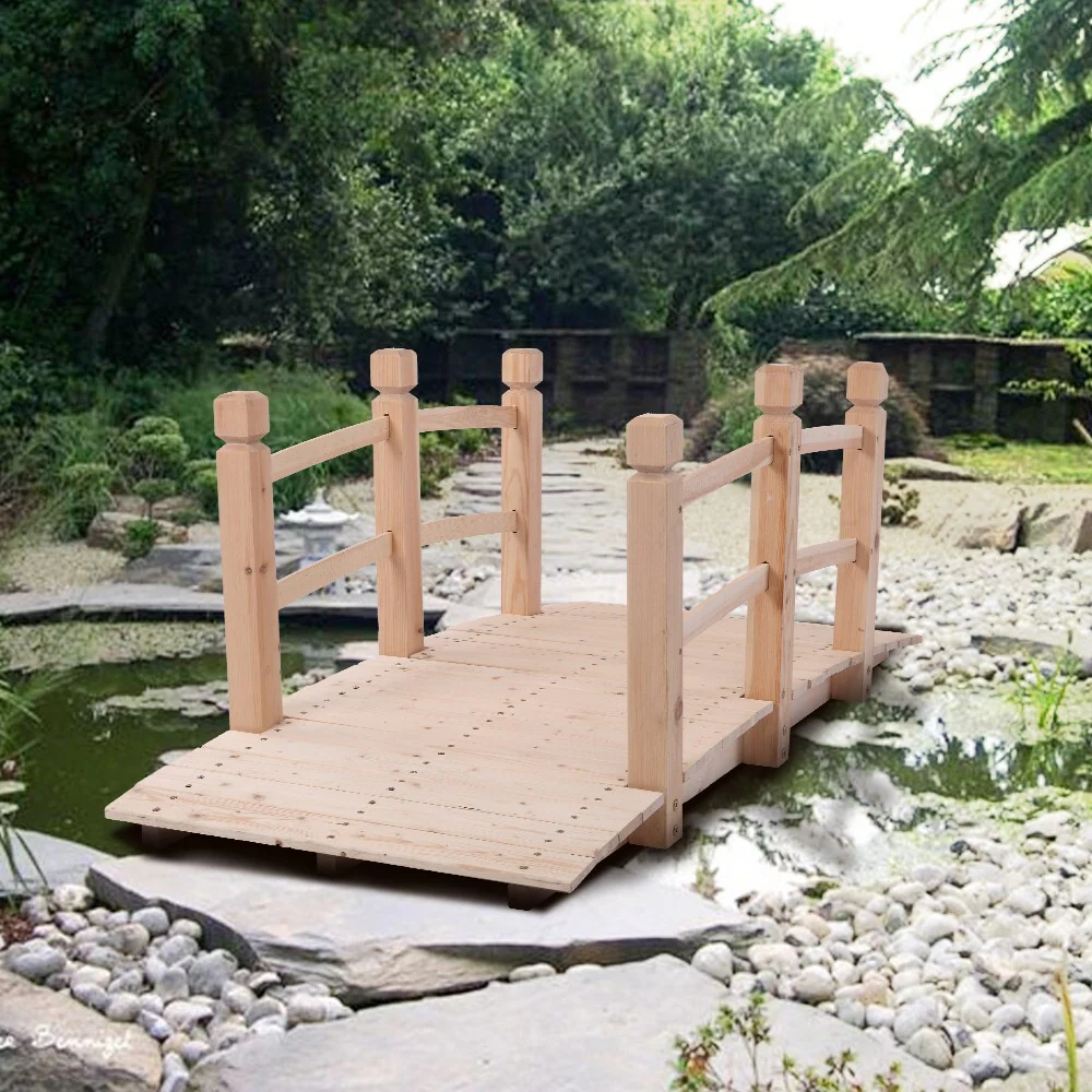 Arch Bridge Garden Wooden Bridge Courtyard Outdoor Anticorrosive Wood Landscapes